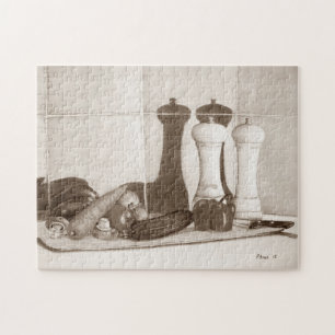 Puzzle légumes toujours de peinture de la vie sur le