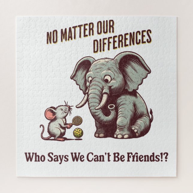 Puzzle L'Éléphant et la Souris amis (Vertical)