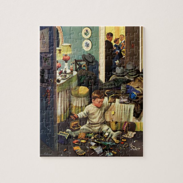 Puzzle L'enfant en bas âge vide des bourses (Vertical)