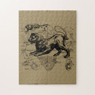 Puzzle Leo Constellation Carte Hevelius vers 1690