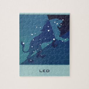 Puzzle Leo Lion Constellation Astrologie Zodiaque Vintage