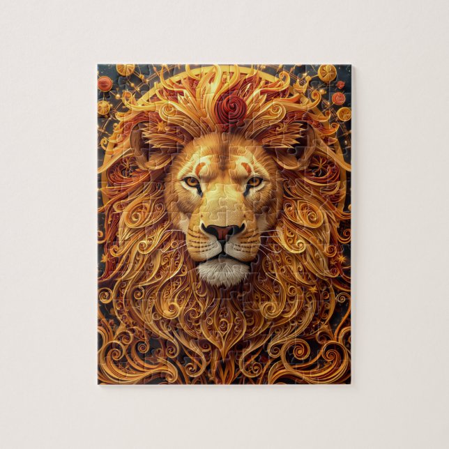 Puzzle Léo Zodiaque Quilling Papier (Vertical)