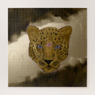 Puzzle Leopard Avec Géode Brown