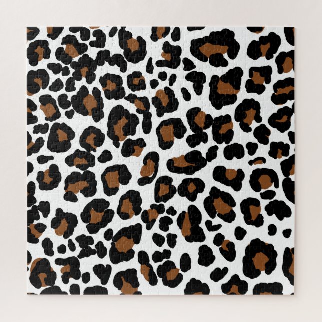 Puzzle Leopard Big Cat Fur Motif Imprimer (Vertical)