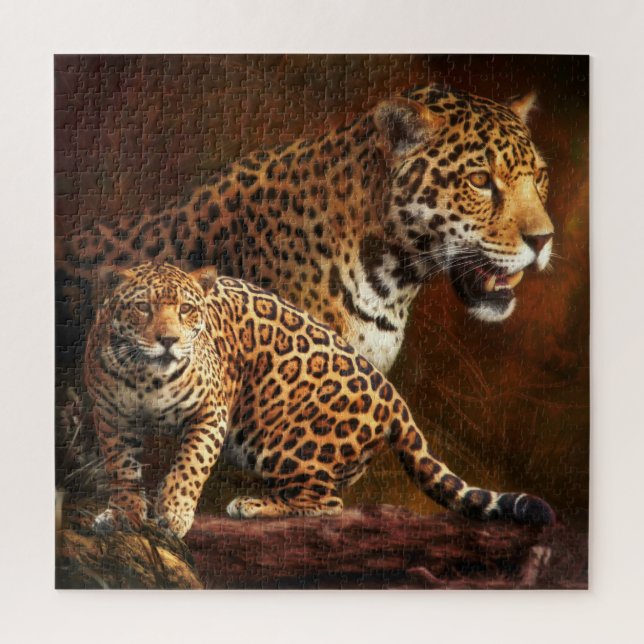 PUZZLE LEOPARD "LA NUIT SAUVAGE" (Vertical)