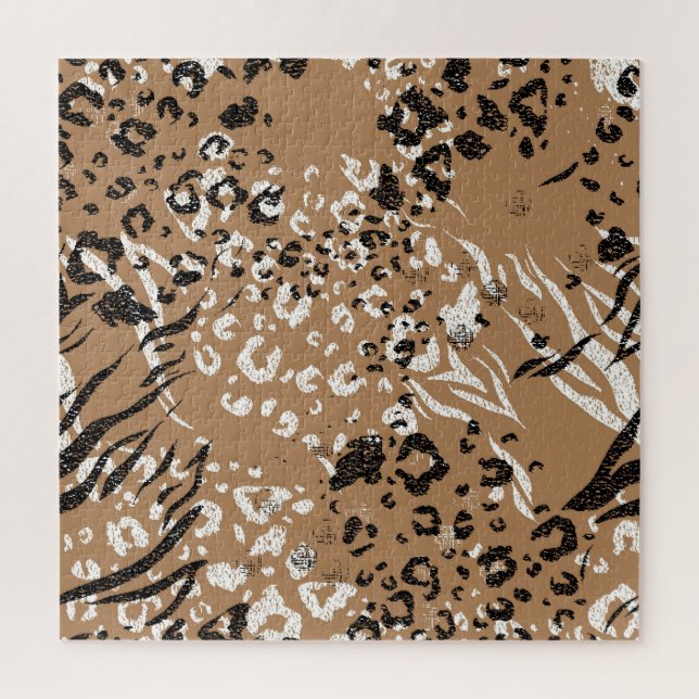Puzzle Léopard moderne : motif de nature sauvage. (Vertical)