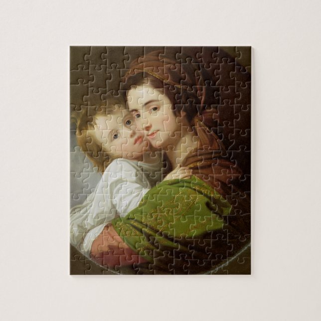 Puzzle L'épouse de l'artiste, Elizabeth, et leur fils (Vertical)