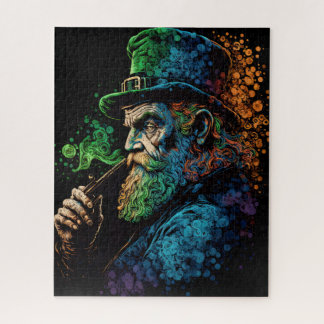Puzzle Leprechaun de St Patrick coloré avec tuyau