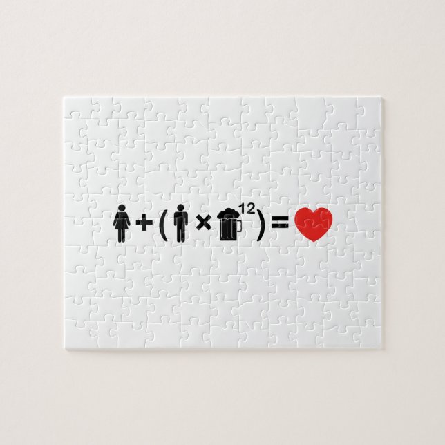 Puzzle L'équation de l'amour pour les hommes (Horizontal)