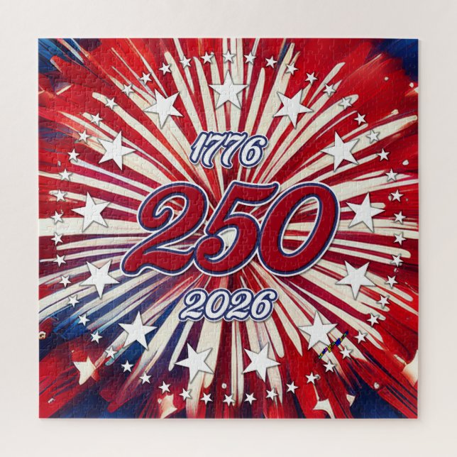 Puzzle Les 250 ans d'Amérique 1776-2026 Feux d'artifice R (Vertical)