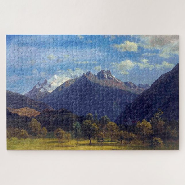 Puzzle Les Alpes de Visp, Albert Bierstadt (Horizontal)