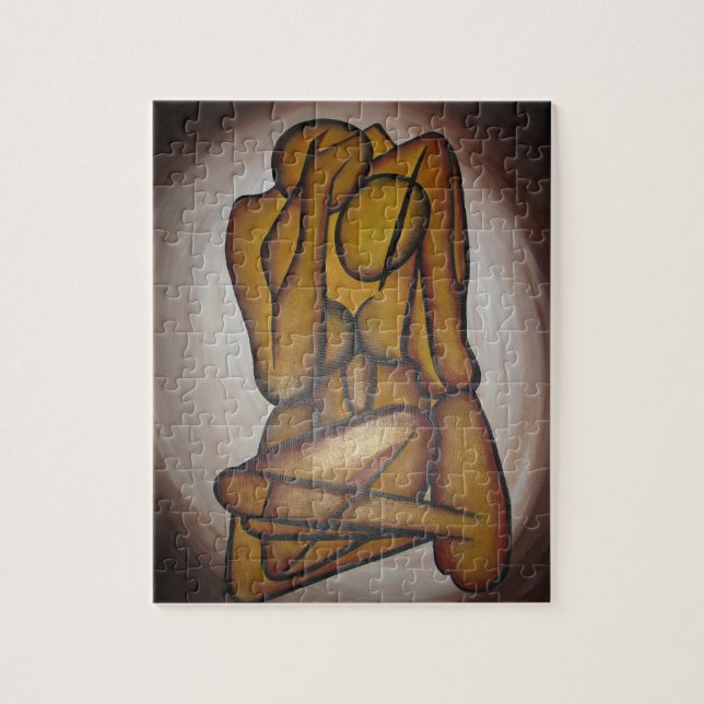 Puzzle Les Amateurs Abstraits Art Contemporain En Ocre Et (Vertical)
