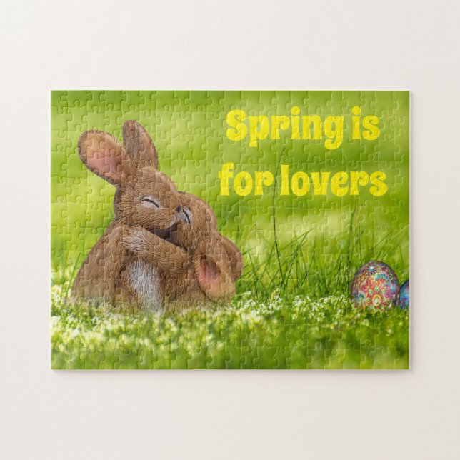 Puzzle Les amateurs de lapins de printemps (Horizontal)