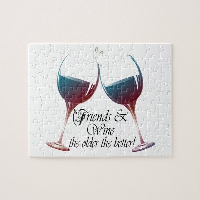 Puzzle Les amis et Wine plus l'art meilleur de vin est (Horizontal)
