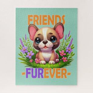 Puzzle Les amis Furever jeu de mots. Chien de chiot de Bu