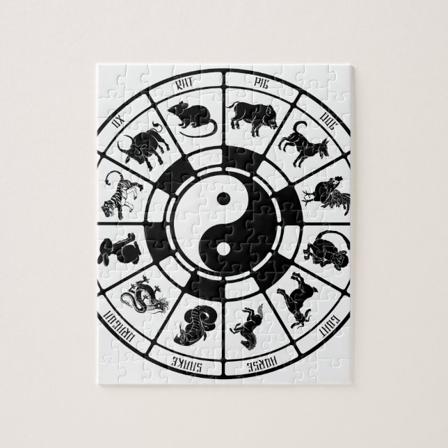 Puzzle Les animaux chinois de zodiaque (Vertical)