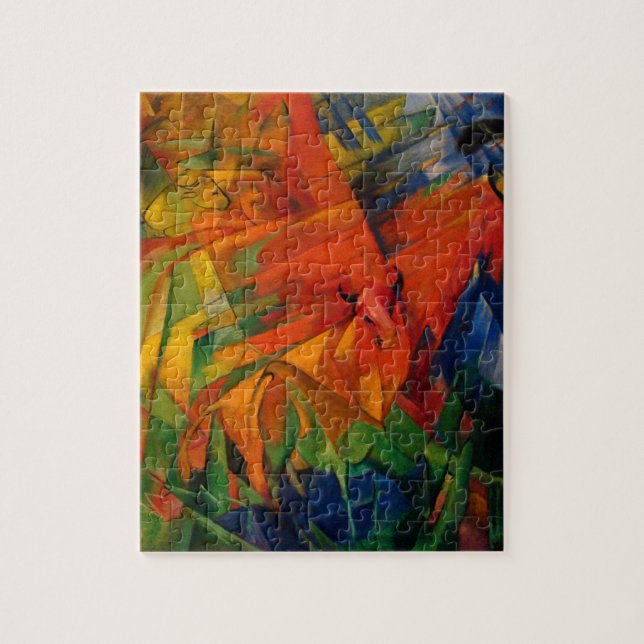 Puzzle Les animaux dans un paysage par Franz Marc (Vertical)
