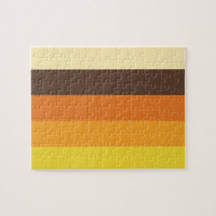 Puzzle les années 70 Motif de couleurs triées rétro