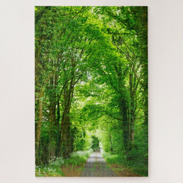 Puzzle Les arbres dans le sentier du parc dans la nature  (Vertical)