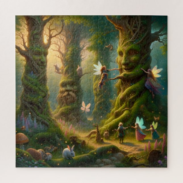 Puzzle Les arbres vivants de la forêt enchantée des fées (Vertical)