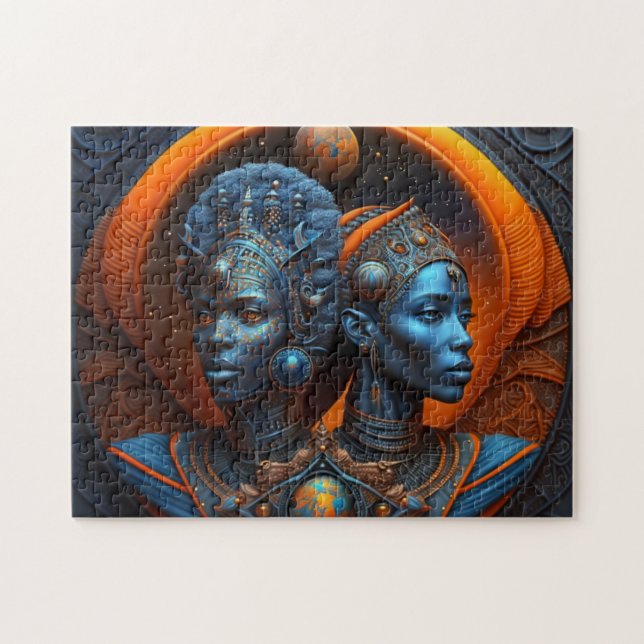 Puzzle Les bâtisseurs : mère et fille (Horizontal)