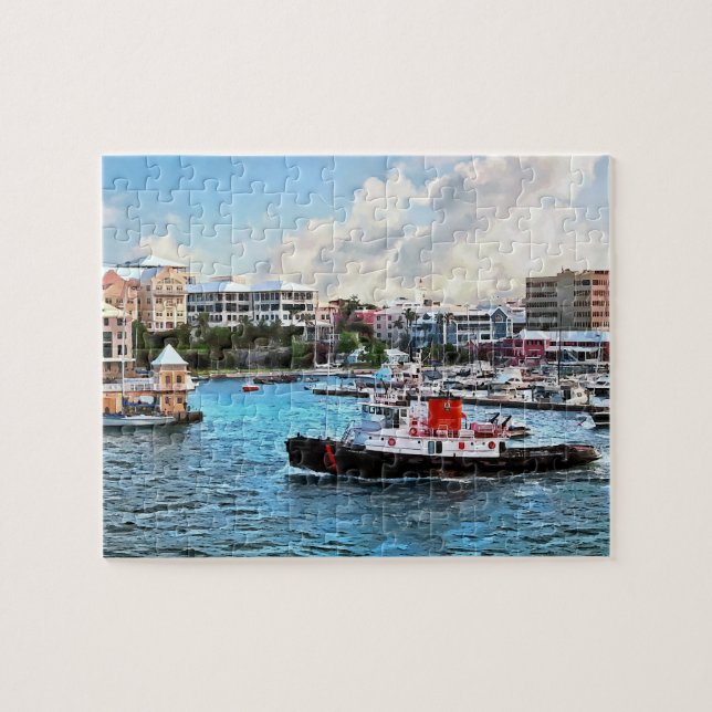 Puzzle Les Bermudes - remorqueur entrant dans le port de (Horizontal)