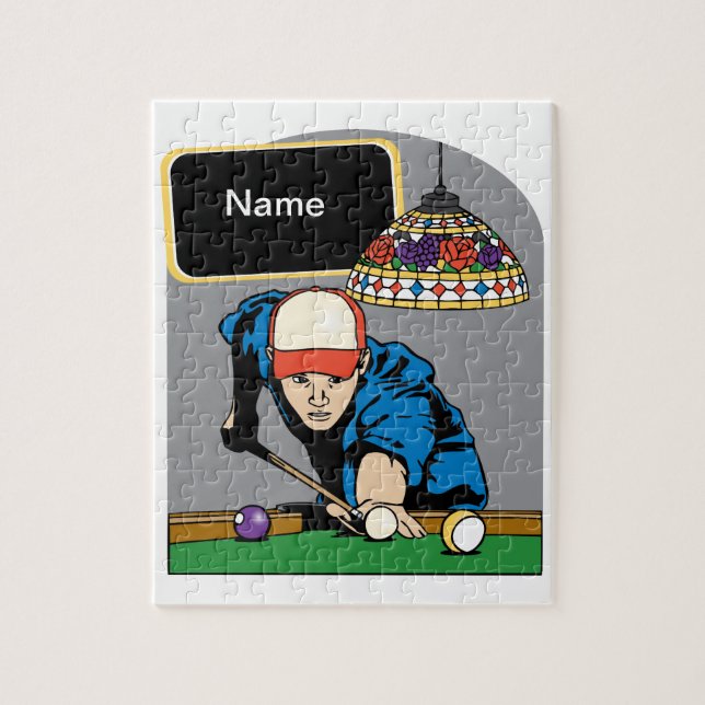 Puzzle Les billards des hommes personnalisés (Vertical)