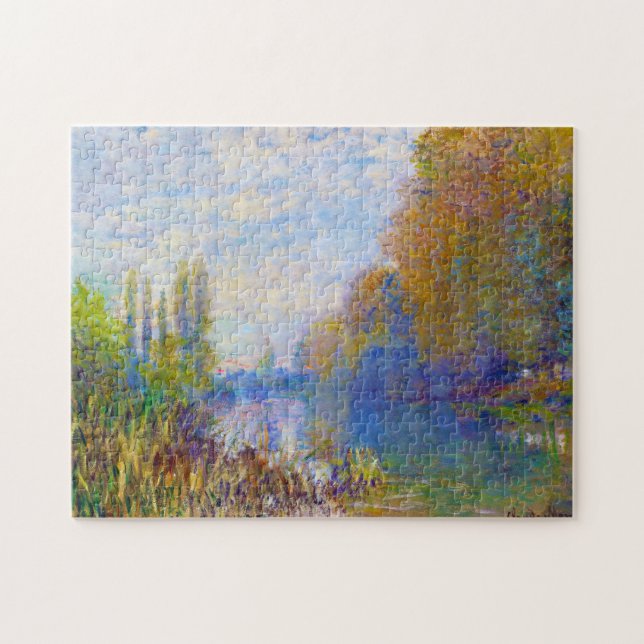 Puzzle Les bords de Seine en automne Claude Monet art (Horizontal)