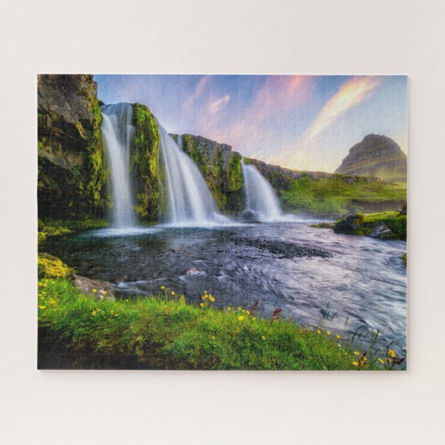 Puzzle Les cascades | Kirkjufellsfoss, Islande (Horizontal)