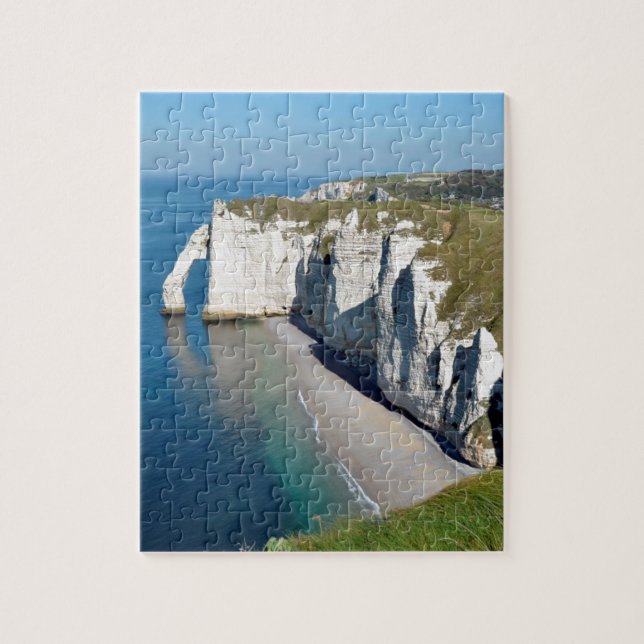 Puzzle Les célèbres falaises d'Etretat en France (Vertical)