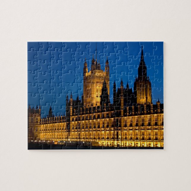 Puzzle Les Chambres du Parlement la nuit dans la ville de (Horizontal)
