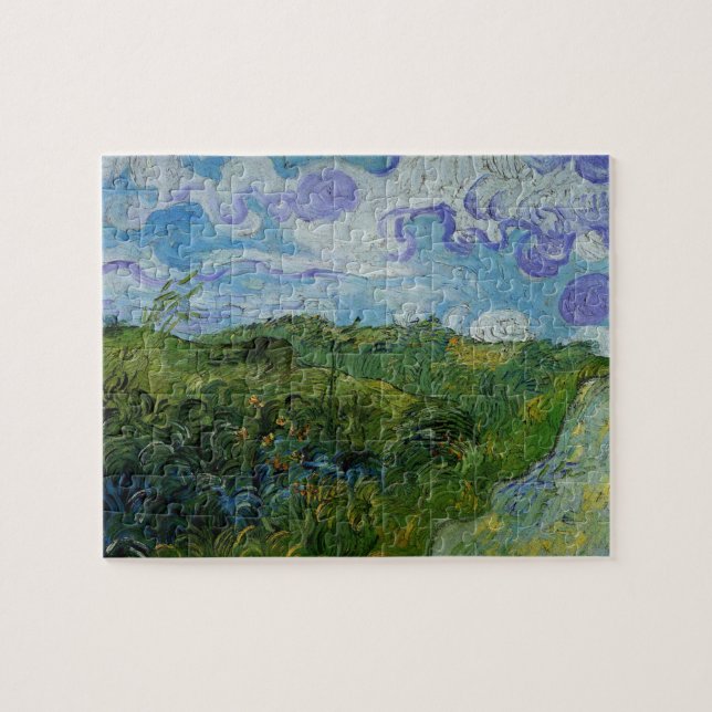 Puzzle Les champs de blé vert par Vincent van Gogh (Horizontal)