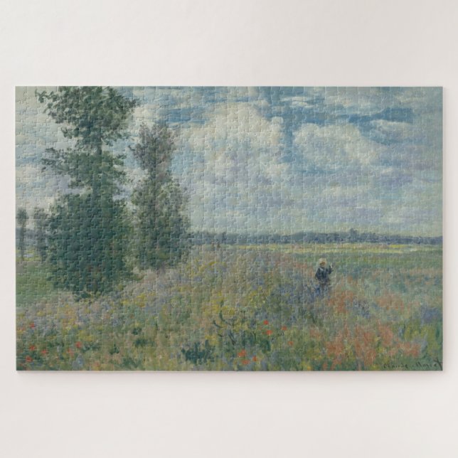 Puzzle Les champs de coquelicots de Claude Monet près d'A (Horizontal)