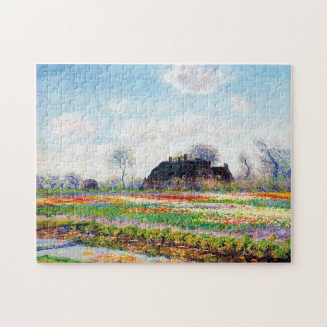 Puzzle Les champs de tulipes au Pays-Bas, Monet (Horizontal)