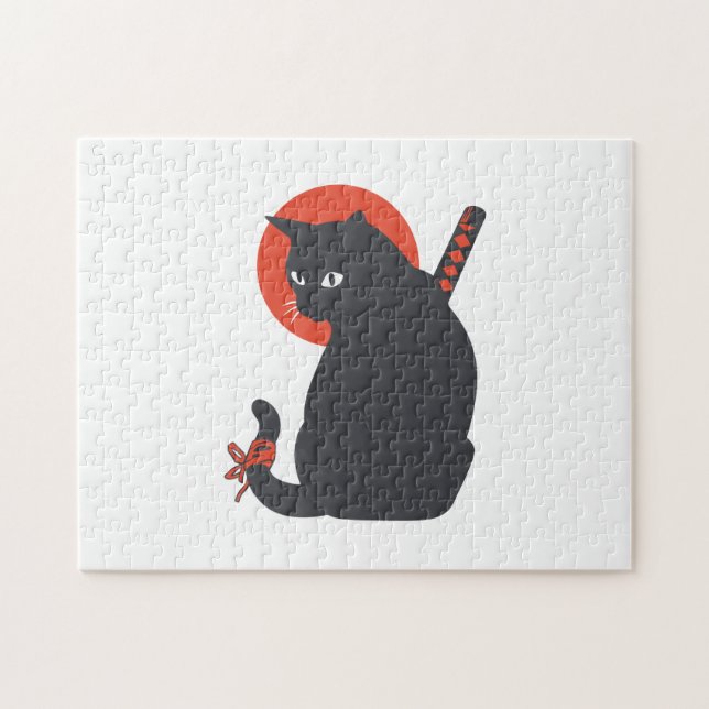 Puzzle Les chats en guerrier Samurai - Choisir la couleur (Horizontal)