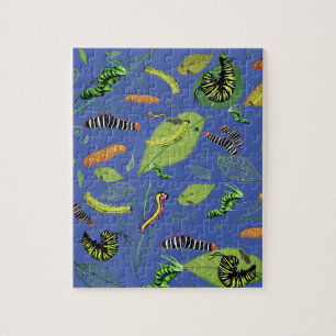 Puzzle Les chenilles pour la nature lointaine