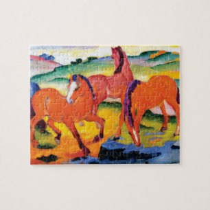 Puzzle Les Chevaux rouges par Franz Marc