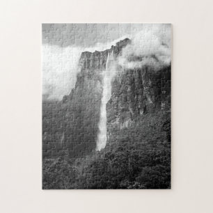 Puzzle Les chutes de Salto Angel dans noir et le blanc