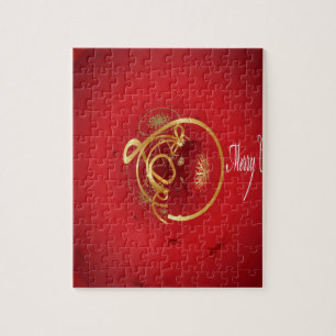 Puzzle Les cloches de Noël rouges Jingle ont un beau jour