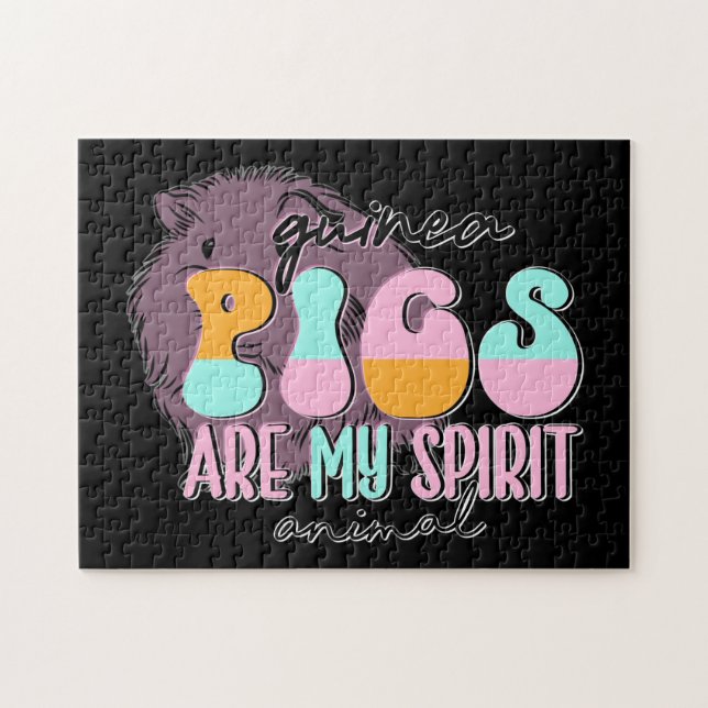 Puzzle Les Cochons de Guinée sont mon esprit animal (Horizontal)