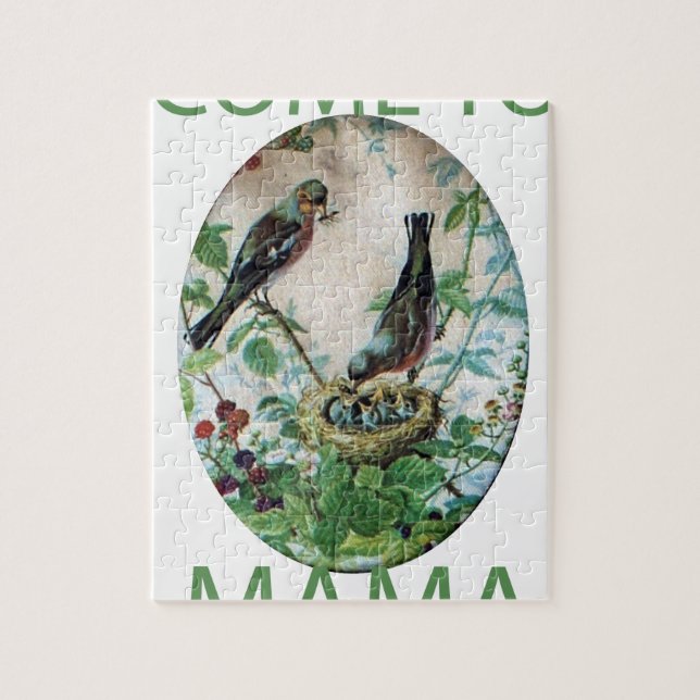 Puzzle Les coeurs affamés : Mama's got food!. Viens À Mam (Vertical)