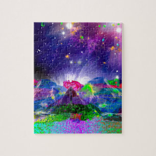 Puzzle Les couleurs et les étoiles allument la nuit
