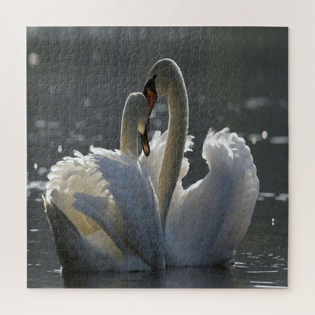 Puzzle Les cygnes amoureux (Vertical)