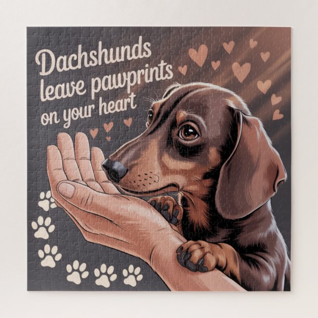 Puzzle Les Dachshunds Laissent des Empreintes de Patte su (Vertical)