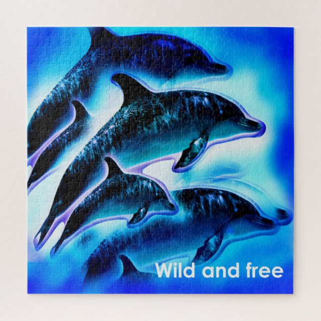 Puzzle Les dauphins sauvages et libres (Vertical)