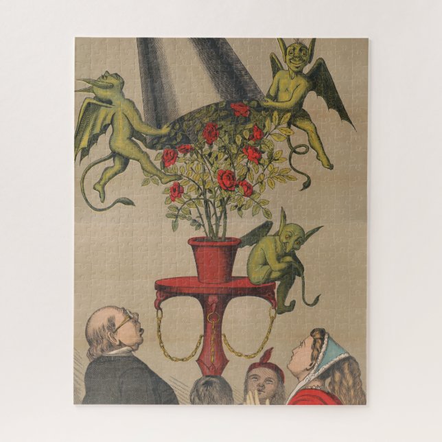 Puzzle Les Démons Verts Retirant La Couverture Du Bouquet (Vertical)