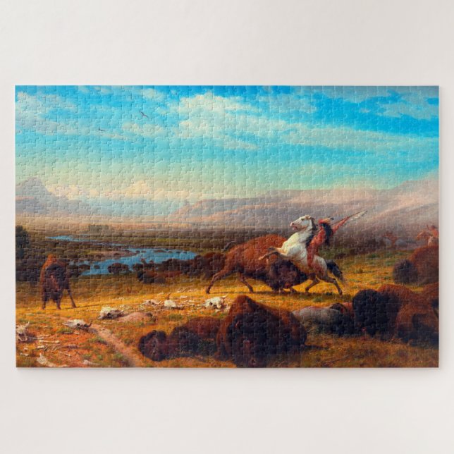 Puzzle Les Derniers des Buffles Albert Bierstadt 1888 (Horizontal)