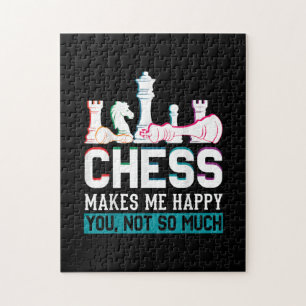 Puzzle Les échecs me rendent heureux Humour drôle Cadeau