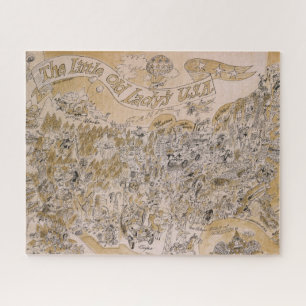 Puzzle Les États-Unis de la Petite Dame Carte (dessin)