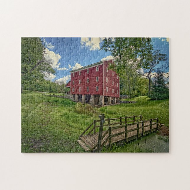 Puzzle Les Etats-Unis, Indiana, coutelier. Moulin d'Adams (Horizontal)